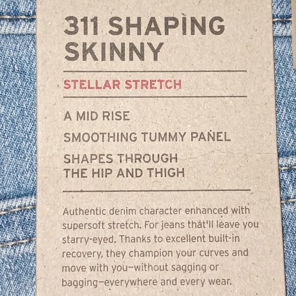 NEW Women's Levi's® 311 Shaping Skinny Cool View Light Wash Jeans 33X30 - Picture 9 of 9